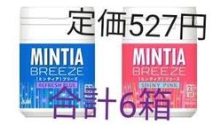 ミンティアブリーズ シャイニーピンク 、リフレッシュブルー6箱