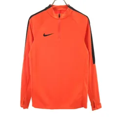 NIKE ナイキ トレーニング 長袖 ドリルトップ ウェア S オレンジ メンズ 古着
