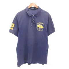 ポロ バイ ラルフローレン Polo by Ralph Lauren ポロシャツ 半袖 3L 紺 ネイビー ポロ柄 ナンバリング /AE ■ECT