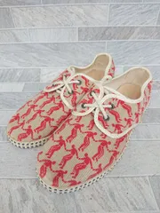 ◇ New falcon ニューファルコン スニーカー シューズ サイズ36 ベージュ レッド レディース P 【1408200031388】