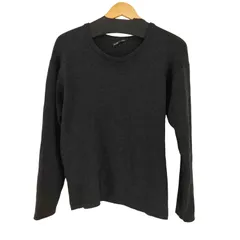 美品【HELMUT LANG】ベージュ・麻100%・長袖・Ｖネックセーター HELMUT LANG(ヘルムートラング) 本人期コットンVネックセーター