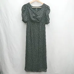 ◇ ⊂ GRL グレイル 水玉 ウエストゴム フレア ロング丈 ワンピース サイズM ブラック系 レディース E  【1412260003735】