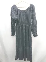 ◇ ⊂ archives 長袖 ロング ワンピース サイズM ブラック レディース E  【1409240034544】