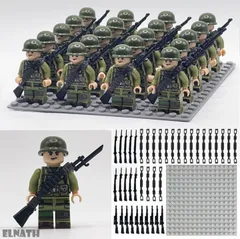 【米軍 陸軍 20体セット】レゴ 互換 ミニフィグ 基礎板 付き 武器 銃 軍隊 自衛隊 人 大量 人形 軍人 ブロック 知育 玩具