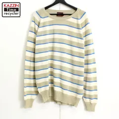 70s USA製 vintage チャップス CHAPS・ラルフローレン RalphLauren ボーダー柄 ラグラン ニットセーター メンズ 表記Lサイズ