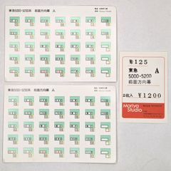 【希少】株式会社モリヤスタジオ製 No.125 東急5000·5200系　前面方向幕A　2枚