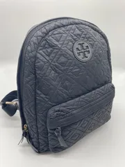 【美品】トリーバーチ キルティング リュックサック バックパック マザーズバッグ ナイロン×レザー 肩掛け ブラック A4可 通勤 通学