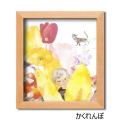原画『かもね』キャンバス(F4号) ふくろう 幸せ 福 癒し 一点もの 送料
