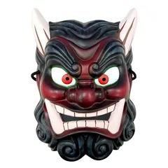 節分　鬼　麺　面　工芸品　伝統　骨董品　男鹿　日本　和風　ナマハゲ　木彫り　お面 節分 鬼 麺 面 工芸品 伝統 骨董品 男鹿 日本 和風 ナマハゲ