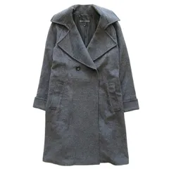 美品 ボナジョルナータ BUONA GIORNATA アンゴラ混 ダブル コート ジャケット ロング丈 ベルト付き アウター サイズM グレー レディース /♪8のサムネイル