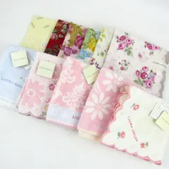 ローラアシュレイ ハンカチ 11点セット 未使用 花柄等 ブランド まとめて 大量 小物 レディース Laura Ashley