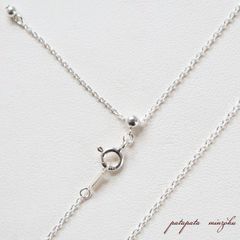 アズキチェーン 1.0mm 〜60ｃｍ SV925 製 アジャスター 付き ネックレス シルバーチェーン チェーン アクセサリー　パタパタ民族