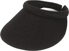 WesRiva サン バイザー フリーサイズ 帽子 日除 レディース 日焼け防止(ブラック,  Free Size)