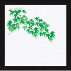 【新品・5営業日で発送】ヤマコー 68757 4寸OP懐石敷紙 青もみじ 100枚 16-290-04