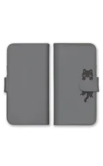 iPhoneX iPhoneXS ケース 手帳型 アイフォンX アイフォンXS スマホケース 携帯ケース 猫 ネコ ねこちゃん 黒猫 イラスト かわいい 可愛い おしゃれ カラー04