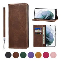 Galaxy S22 ケース 手帳型 高質PUレザー Galaxy S22 カバー 耐衝撃 サムスン ンギャラクシー S22 ケース 内蔵マグネット開閉式 ベルトなし スマホケース おしゃれ カードポケット スタンド機能 便利 スプラット同梱 携帯ケース(ダー