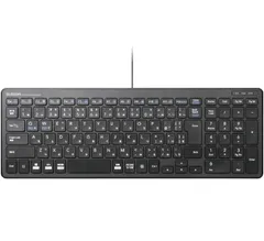 【在庫処分】ブラック コンパクトキーボード TK-FCP097BK パンタグラフ 有線 キーボード エレコムのサムネイル