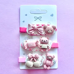 ハンドメイド 前髪クリップ ホイップデコ ホイップヘアピン ヘアピン