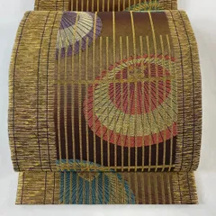 袋帯 紋屋井関 御寮織 極上 金銀糸 黒 名物裂 向かい鳳凰 中古 kp1892 袋帯 美品 秀品 華文 ヱ霞 金銀糸 箔 黒 六通 正絹 【中古