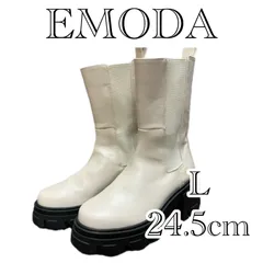 【used items】　【美品】　【EMODA】　エモダ　レディース　靴　ブーツ　サイドゴアブーツ　ヒールブーツ　厚底　L　24.5cm