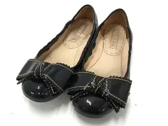 PRADA プラダ パテントレザー フラットシューズ バレエシューズ 表記サイズ 35 (約22.0cm) 靴 レディース ブラック系 DI9352
