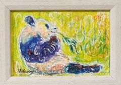 チョビベリー作 「るろうなパンダ」水彩色鉛筆画 ポストカード