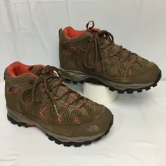 サイズ20.5cm/THE NORTH FACE ノースフェイス　登山　トレッキングシューズ　茶×オレンジ 子供　キッズ　管NO.A28