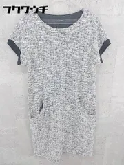 ◇ LAUTREAMONT ロートレアモン 総柄 半袖 膝丈 ワンピース サイズ40 ホワイト ブラック レディース 【中古】 【1002800700233】