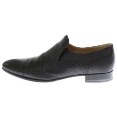 BALLY (バリー) ストレートチップ ローカット レザードレスシューズ スリッポン ブラウン