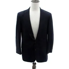 ポロ バイ ラルフローレン Polo by Ralph Lauren テーラードジャケット シングル ミドル丈 紺 ネイビー /HO29