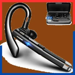 【在庫処分】片耳タイプ 耳掛け型 Bluetooth5.3+EDR】 左右耳兼用 最大180待受時間 【2024年新登場 500mAh充電ケース付き マイク内蔵 イヤホン ハンズフリー通話 CVC8.0ノイズリダクション ワイヤレス ミュート機能 LEDバッテ