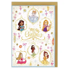 【クロネコゆうパケット】 クリスマスカード 洋風 二つ折りポップアップ XAR-846-749 （X-26） ディズニー プリンセス キラキラクリスマス ホールマーク Christmas card グリーティングカード