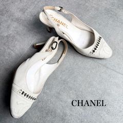 【ヴィンテージ】CHANEL シャネル パール パンプス バイカラー 23.5 ヴィンテージ】CHANEL シャネル パール パンプス バイカラー 23.5