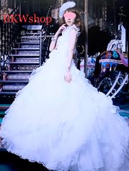 ＜現品限り＞　used　ウエディングドレス　　オフホワイト　チュールプリーツオーガンフリルレース　佐々木希　ブランドドレス　結婚式　お色直し　パーティー　演劇　芝居　コスプレ　ステージ　ダンス　舞台　レイヤー