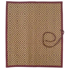 [SENYON] 菱形柄 書道 竹製 筆巻き ポケットとフェルト付き 筆入れ (40cm×36cm) [40cm×36cm]