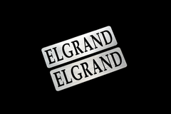 EE-709-2 ELGRAND 銀黒 アクリル2層 ステッカー 日産 エルグランド E50 E51 E52 前期 後期 モデリスタ 2枚1セット
