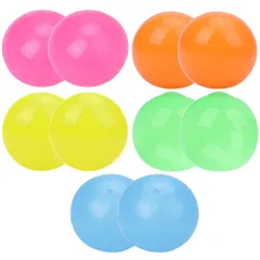 FUPUTWO スティッキーボール 蛍光粘着ボール ストレス解消 スクイーズ ウォールボール 6cm (10点セット) [10点セット]