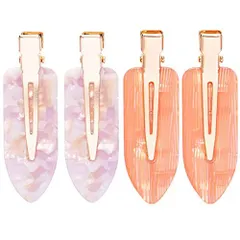 A2:2個パープル+2個オレンジ おしゃれ ヘアピン 合金 ヘアクリップ パール バレッタ ヘアアクセサリー キラキラ 可愛い かわいい 前髪 髪留め 髪飾り 女性 レディース パーティ 2個パープル+2個オレンジ