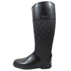 GUCCI グッチ GG ラバーブーツ センター ZIP レインブーツ　36 2025年最新】グッチ レインブーツの人気アイテム - メルカリ