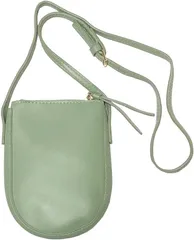 スマホポーチ スマホポシェット ジップポーチ スマホケース 携帯 調整可能 グリーン