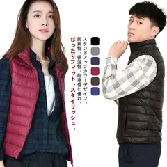 ダウンベスト メンズ 無地 キルティング ファスナー スタンドカラー 収納袋付き あったか 防寒 細身 着痩せ ショート丈 薄手 軽量 フードなし 秋冬 アウター おしゃれ トップス 防寒 保温 レイ#jzxd520