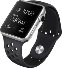 Pellforia アップルウォッチ バンド ベルト シリコン製(ダークグレーx黒,  Sサイズ(38/40/41ｍｍ))