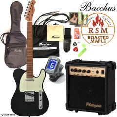 Bacchus バッカス BTE-1-RSM/M BLK ブラック エレキギター 初心者セット ローステッドメイプル ネック 採用 テレキャスター タイプ ユニバース シリーズ エレキ BTE1 RSM 入門