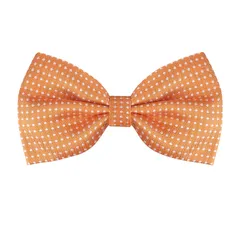 Allegra K ワンタッチ蝶ネクタイ 水玉模様 大人 蝶ネクタイ フォーマル パーティー 卒業 ビジネス オレンジ One Size