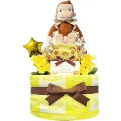 KanonBabys おむつケーキ 男の子 女の子 出産祝い 赤ちゃん 誕生日 ベビーシャワー ギフト 2段 Sサイズ osr2011 [ご出産祝い・新生児用にオススメおむつサイズＳ]