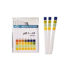 pH試験紙 ペーハー試験紙 リトマス紙 アルカリ PH1-14 PH測定 簡易測定 熱帯魚水槽 アクアリウム 土壌検査 自由研究 水質検査用 目安表付き (100枚)