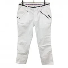 【美品】ルコック パンツ 白 無地 複数ポケット  メンズ 85 ゴルフウェア le coq sportif