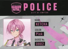 【中古】キャラカード けちゃ(AMPTAKxCOLORS) 警察ID風カード 「CD RAINBOWxPATROL」 アニメイト購入特典