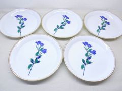 新品同様品 香蘭社 ■ プレート 5点セット 小皿 約15.5cm フラワー 花 □7F