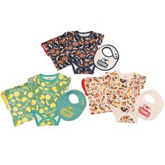 CHUMS チャムス CH27-1036 ベビーパターンドギフトセット 半袖ロンパース スタイ 巾着袋 3点セット ギフトセット ベビーサイズ